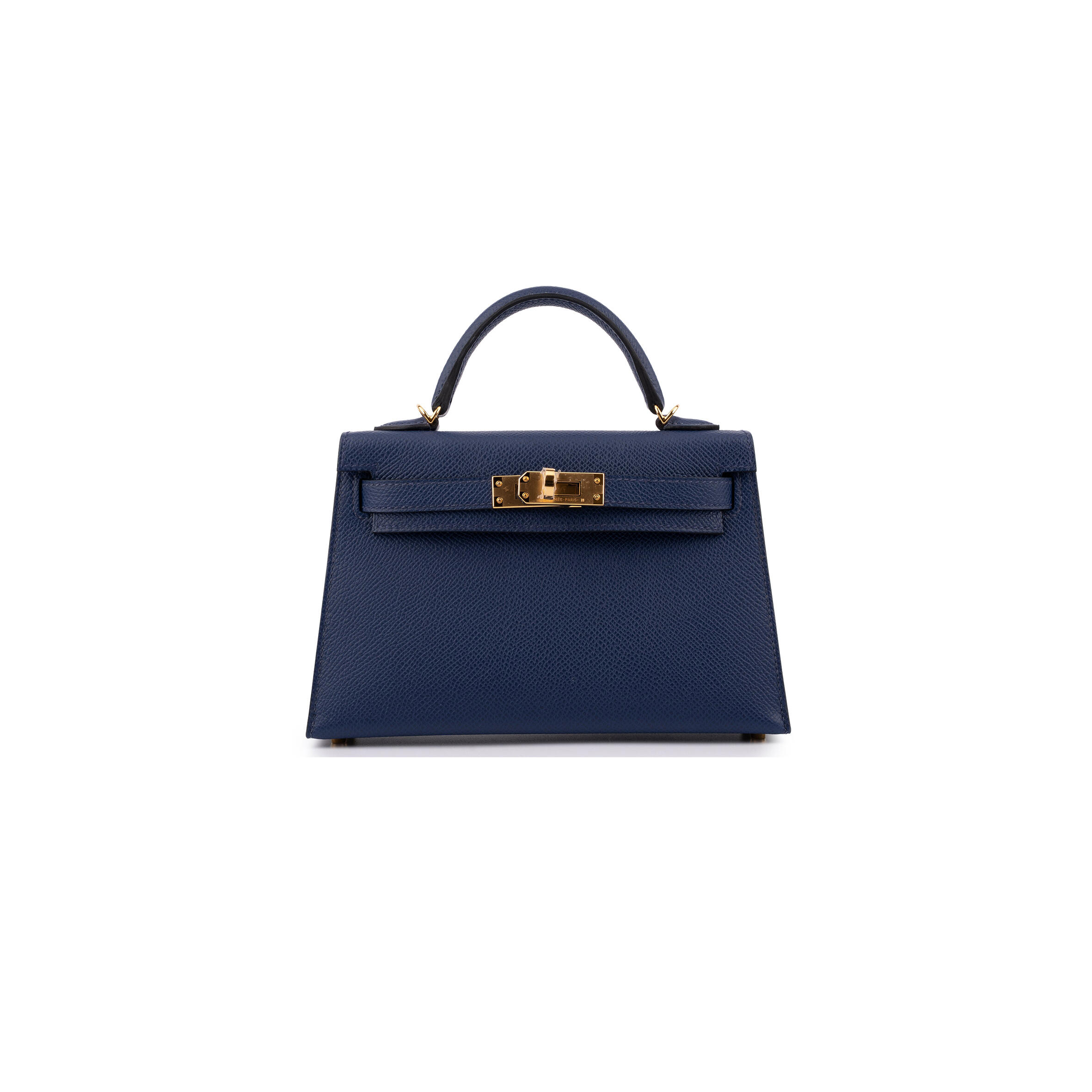 H**mes MASTER KELLY MINI II BLUE SAPPHIRE EPSOM (19*12*5.5cm)